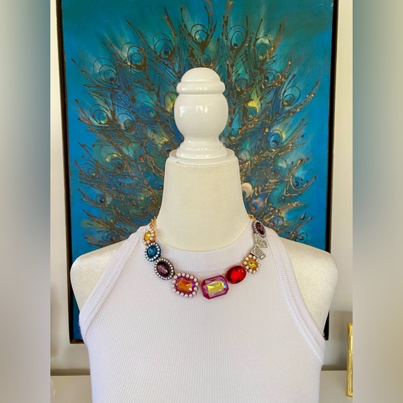BETSEY JOHNSON Multi-Colored Jewel Necklace - Picture 2 of 4